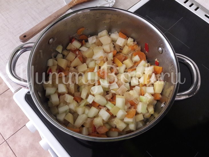 Овощной суп-пюре с куриным филе и болгарскими перцами - шаг 5