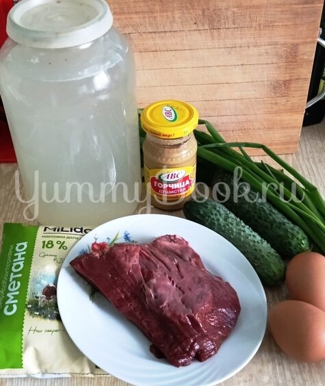 Окрошка по рецепту из Книги о вкусной и здоровой пище, 1952 г. - шаг 1