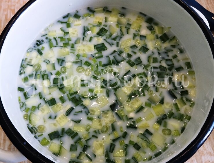 Окрошка по рецепту из Книги о вкусной и здоровой пище, 1952 г. - шаг 9