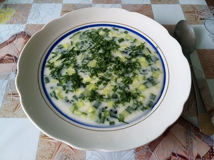Окрошка по рецепту из Книги о вкусной и здоровой пище, 1952 г.