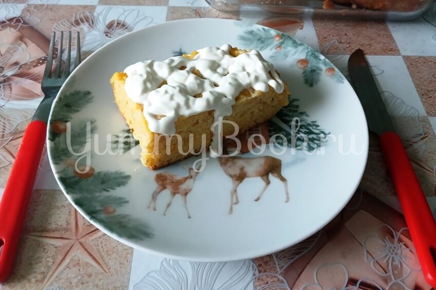 Пшённая запеканка с тыквой и яблоками