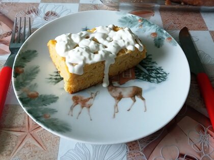 Пшённая запеканка с тыквой и яблоками