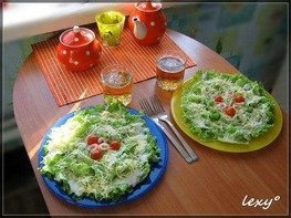 Салат Зеленый с креветками