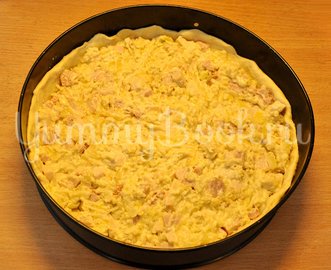 Пирог с ветчиной, курицей и луком - шаг 9