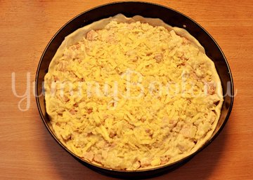 Пирог с ветчиной, курицей и луком - шаг 10