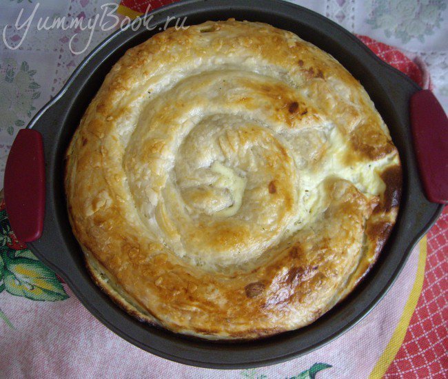Пирог-улитка с картофелем и брынзой - шаг 9
