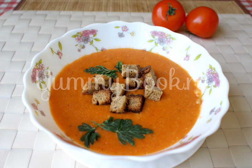 Томатный суп-пюре с фасолью и рисом - шаг 7