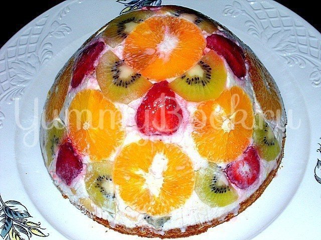 Фруктово-бисквитный торт - простой и вкусный рецепт с пошаговыми фото