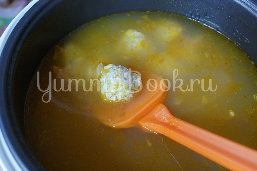 Суп с фрикадельками в мультиварке - шаг 5