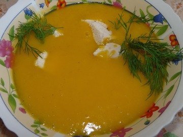 Тыквенный суп-пюре с курицей
