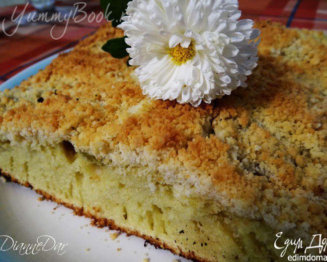 Пирог на лимонаде с киви и штрейзелем - шаг 11