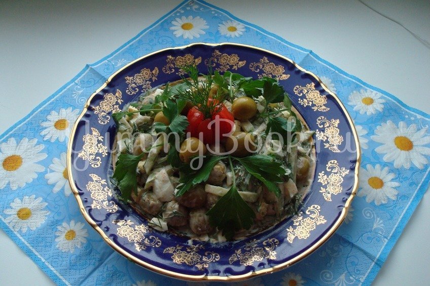 Яичный салат с оливками