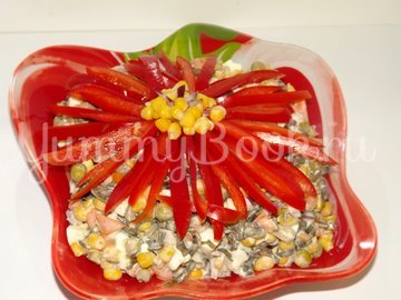 Салат с морской капустой и кукурузой - шаг 5