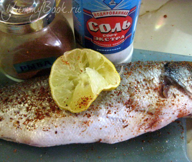 Сибас с кальмаром под белым соусом с лимоном - шаг 4