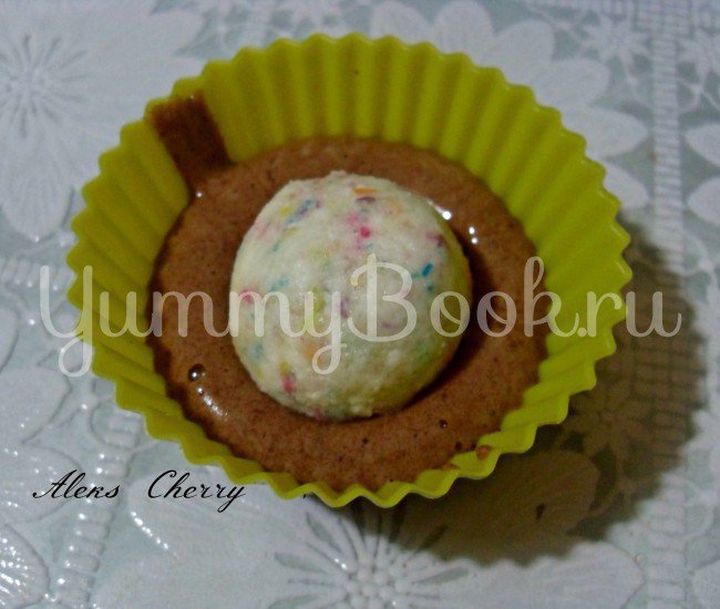 Пирожное шоколадное с кокосово - творожной начинкой - шаг 1