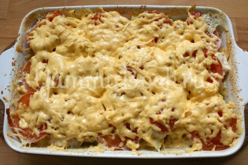 Запеканка куриная с картофелем, сыром и помидорами - шаг 7
