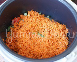 Чечевичная каша с мясом и овощами в мультиварке - шаг 3