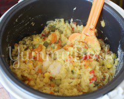 Чечевичная каша с мясом и овощами в мультиварке - шаг 5