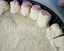 Открытый пирог с капустой и сосисками - шаг 3