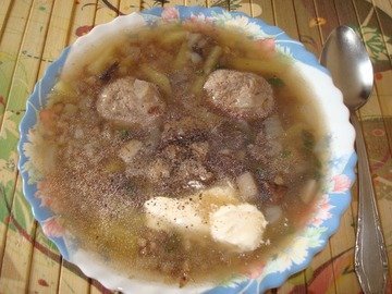 Суп с грибами и фрикадельками в мультиварке