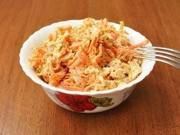 Куриный салат с корейской морковью