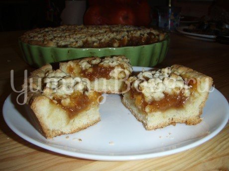 Тертый пирог с яблочным повидлом - шаг 5