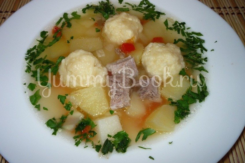 Суп с сырными шариками из мультиварки