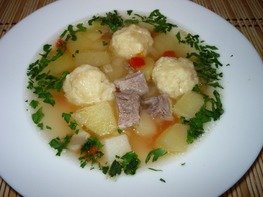 Суп с сырными шариками из мультиварки