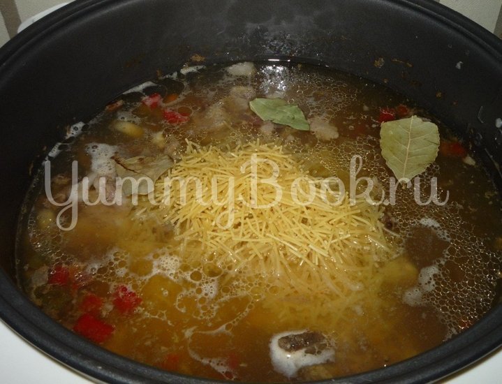 Суп из баранины с вермишелью в мультиварке - шаг 5