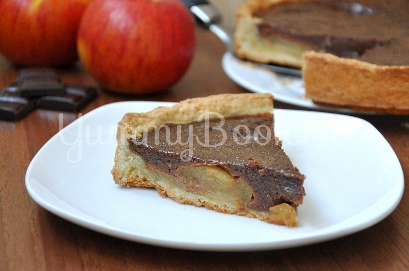 Пирог с яблоками, карамелью и шоколадом - шаг 11