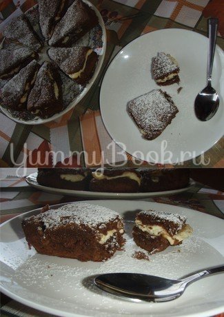 Шоколадно-творожные кексы - тортики - шаг 3