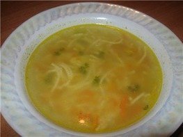 Суп вермишелевый на курином бульоне