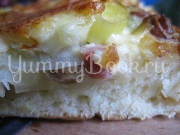 Пирог с луком-пореем, Lauchkuchen - шаг 16