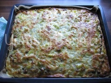 Пирог с луком-пореем, Lauchkuchen - шаг 13