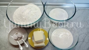 Песочное печенье с орехами на кефире - шаг 1