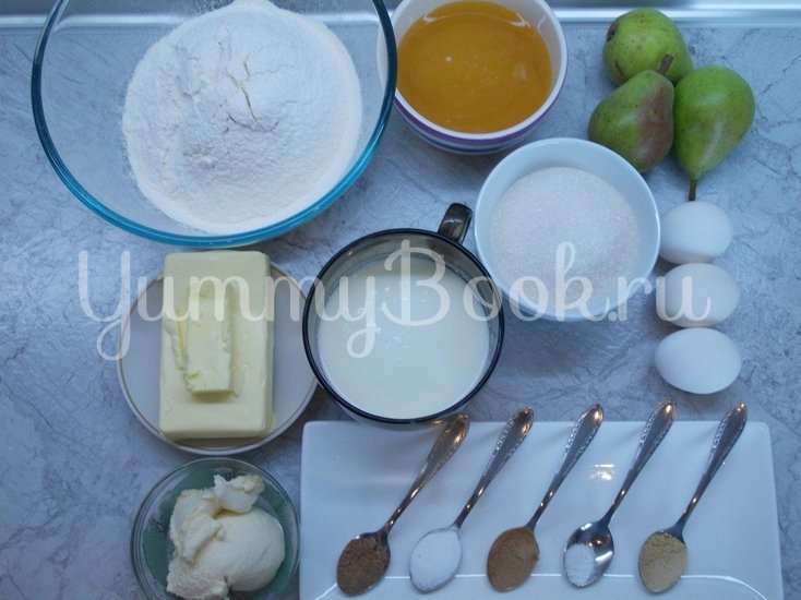 Грушево - имбирный десерт с мёдом - шаг 1