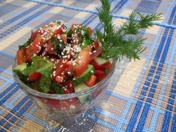 Свеженький овощной салат