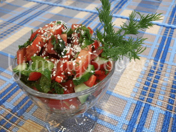 Свеженький овощной салат - шаг 10