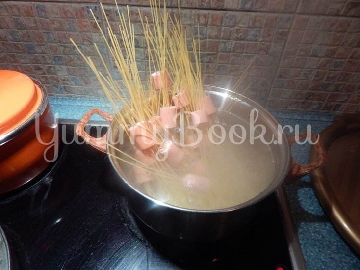 Спагетти в сосисонах - шаг 3