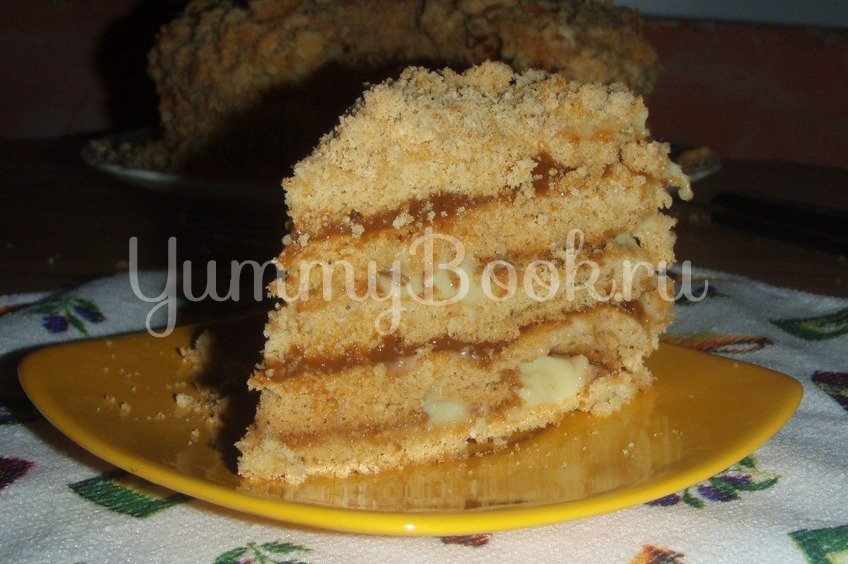 Медовый торт с заварным кремом и ириской!