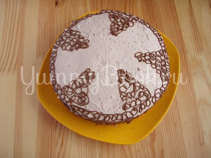 Торт «Шоколадно-кофейный со сливочно - творожным кремом и безе» - шаг 10
