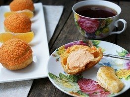Пирожные Шу с апельсиново-творожной  начинкой