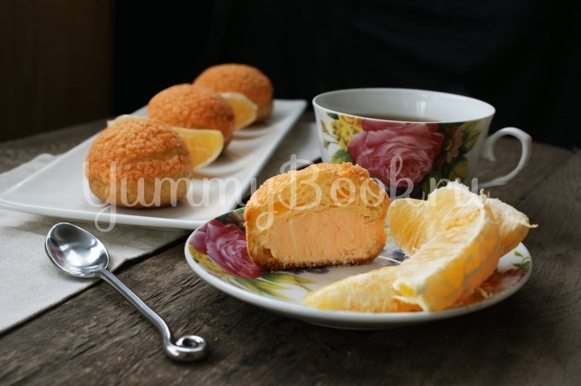 Пирожные Шу с апельсиново-творожной  начинкой - шаг 13