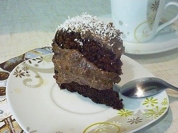 Шоколадно-банановый бисквитный торт