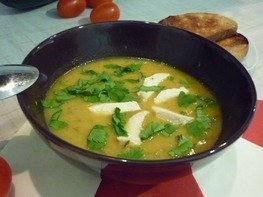 Кабачковый суп-пюре из запечённых овощей