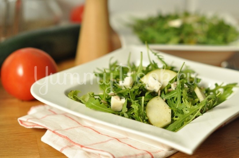 Зеленый салат с сыром - шаг 5