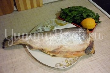 Нерка, запечённая с кинзой и лимоном - шаг 1