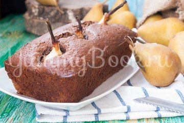 Шоколадный кекс с грушами - шаг 8