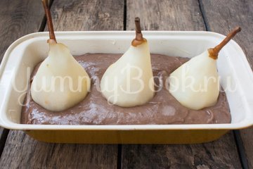 Шоколадный кекс с грушами - шаг 7