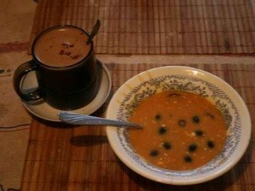 Суп-пюре томатный с брынзой